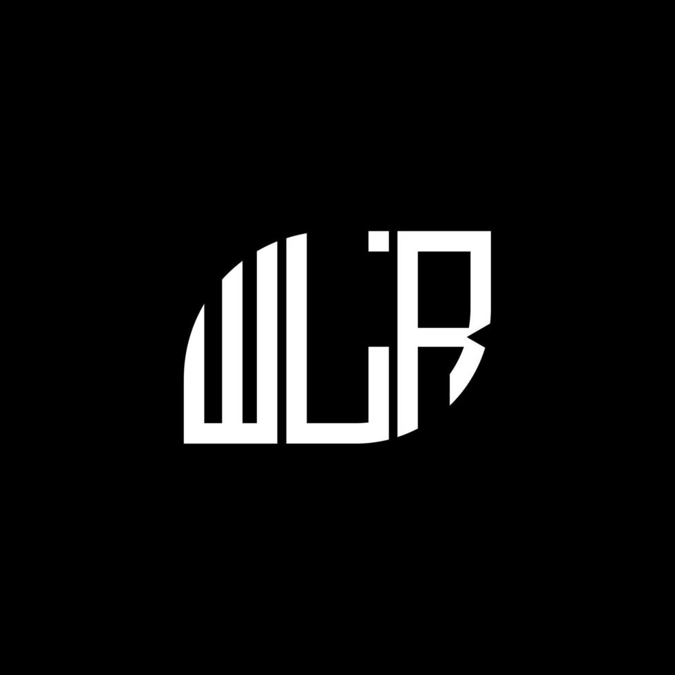 conception de lettre wlr. création de logo de lettre wlr sur fond noir. concept de logo de lettre initiales créatives wlr. conception de lettre wlr. création de logo de lettre wlr sur fond noir. w vecteur