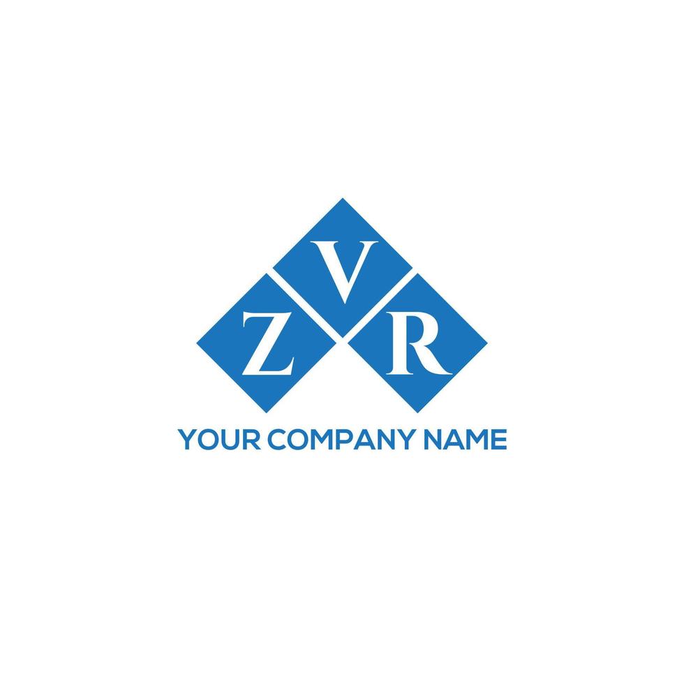 création de logo de lettre zvr sur fond blanc. concept de logo de lettre initiales créatives zvr. conception de lettre zvr. vecteur