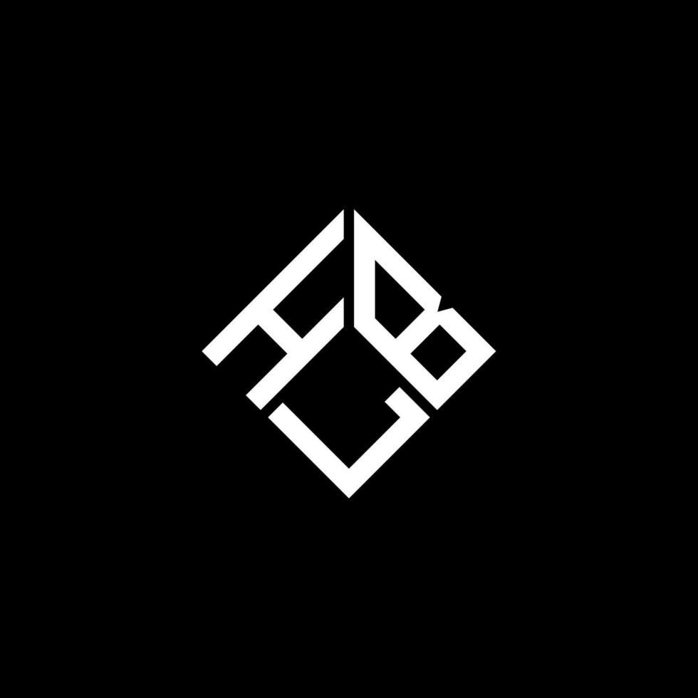 création de logo de lettre hlb sur fond noir. concept de logo de lettre initiales créatives hlb. conception de lettre hlb. vecteur