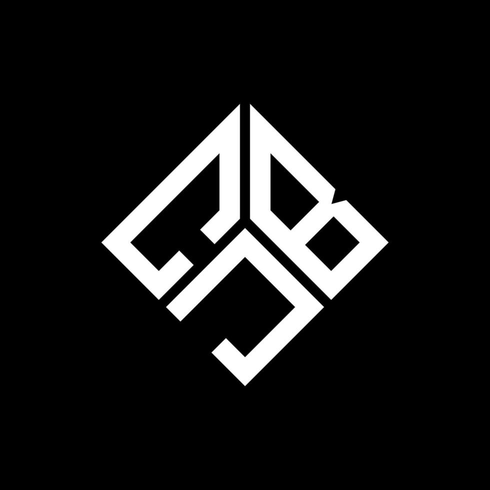 création de logo de lettre cjb sur fond noir. cjb creative initiales lettre logo concept. conception de lettre cjb. vecteur