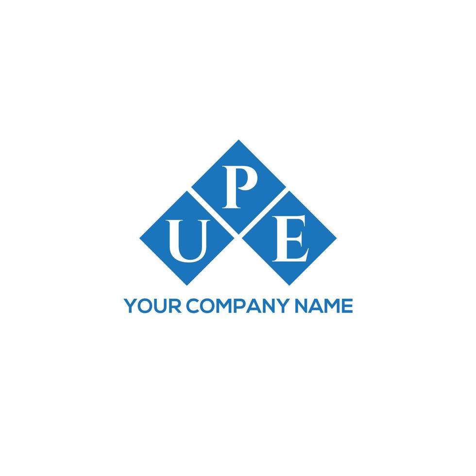 création de logo de lettre upe sur fond blanc. concept de logo de lettre initiales créatives upe. conception de lettre upe. vecteur