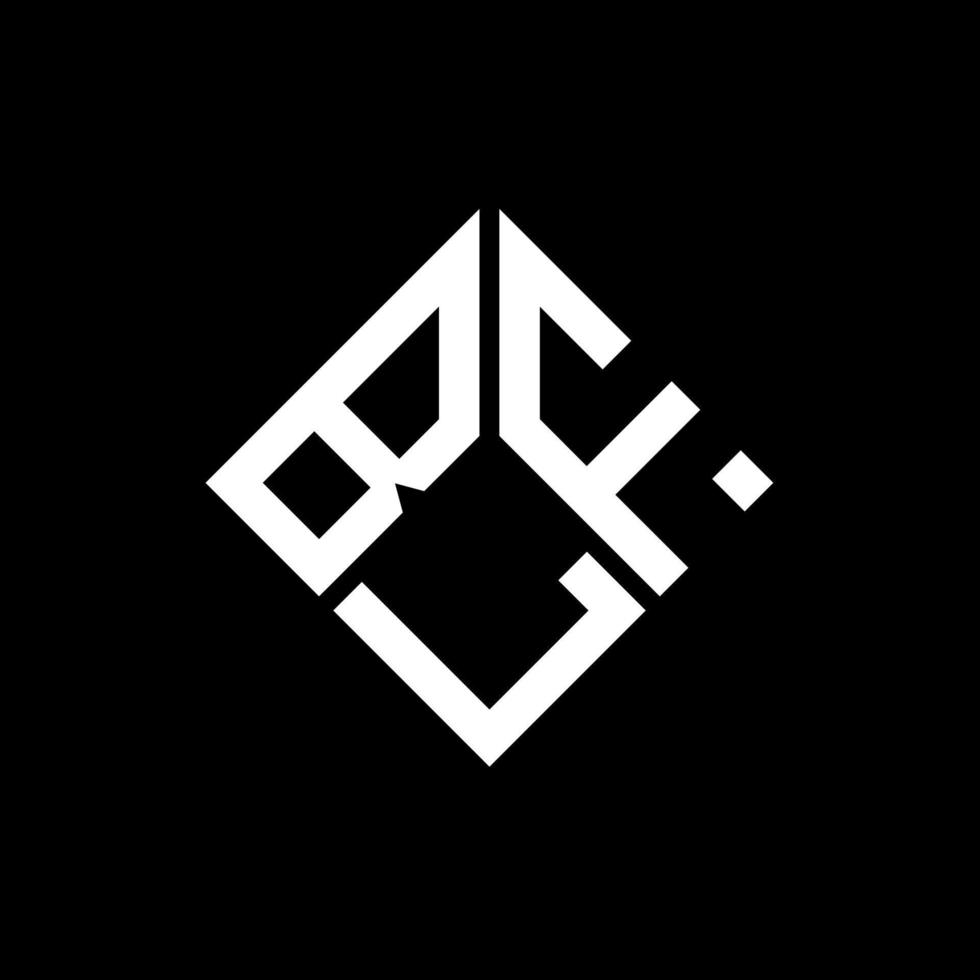 création de logo de lettre blf sur fond noir. concept de logo de lettre initiales créatives blf. conception de lettre blf. vecteur
