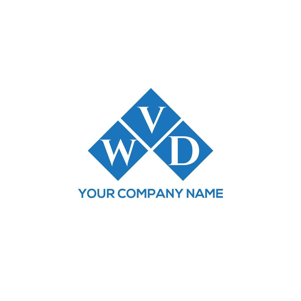 création de logo de lettre wvd sur fond blanc. concept de logo de lettre initiales créatives wvd. conception de lettre wvd. vecteur