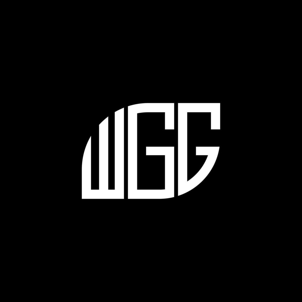 wgg lettre design.wgg lettre logo design sur fond noir. concept de logo de lettre initiales créatives wgg. wgg lettre design.wgg lettre logo design sur fond noir. w vecteur