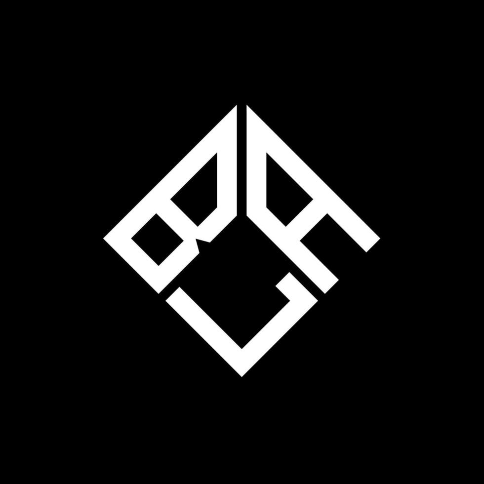 création de logo de lettre bla sur fond noir. concept de logo de lettre initiales créatives bla. conception de lettre bla. vecteur