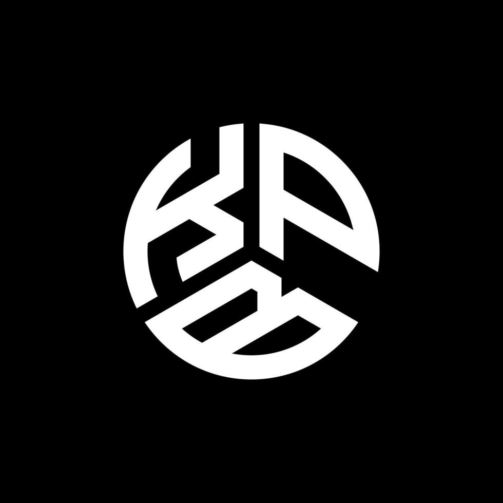 création de logo de lettre kpb sur fond noir. concept de logo de lettre initiales créatives kpb. conception de lettre kpb. vecteur