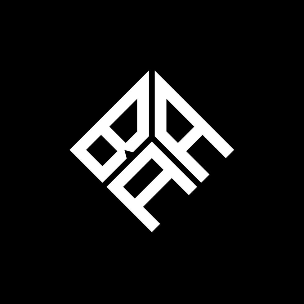 création de logo de lettre baa sur fond noir. concept de logo de lettre initiales créatives baa. conception de lettre baa. vecteur