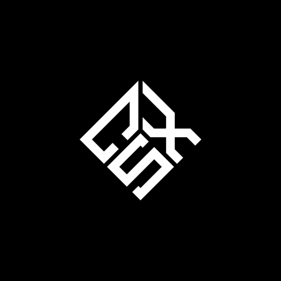 création de logo de lettre csx sur fond noir. concept de logo de lettre initiales créatives csx. conception de lettre csx. vecteur
