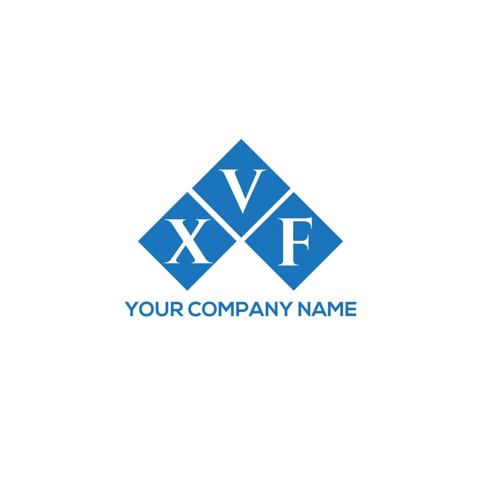 création de logo de lettre xvf sur fond blanc. concept de logo de lettre initiales créatives xvf. conception de lettre xvf. vecteur