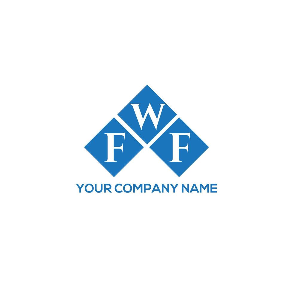 création de logo de lettre fwf sur fond blanc. concept de logo de lettre initiales créatives fwf. conception de lettre fwf. vecteur