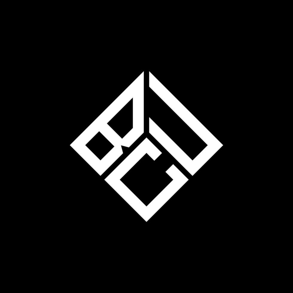 création de logo de lettre buc sur fond noir. concept de logo de lettre initiales créatives buc. conception de lettre buc. vecteur