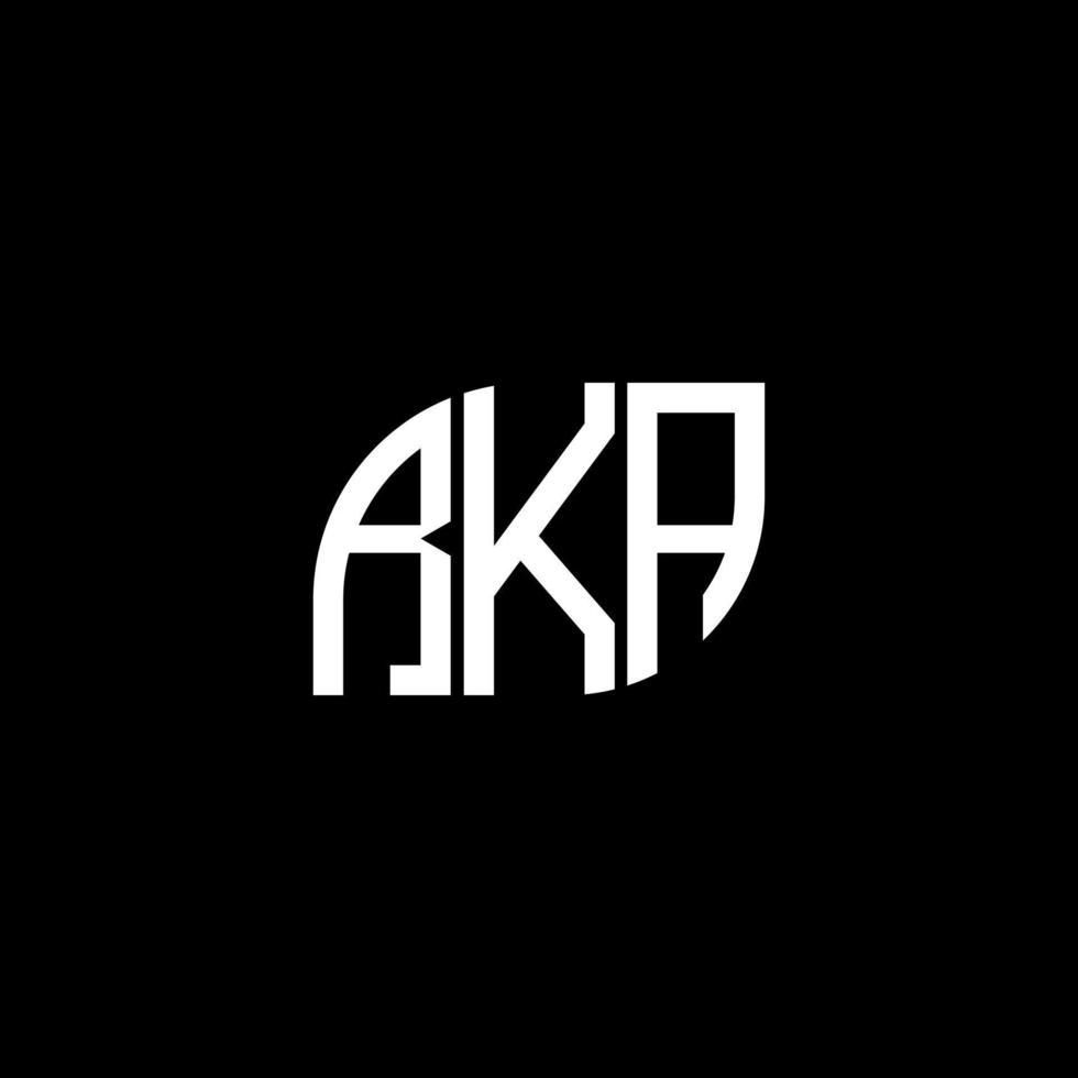 création de logo de lettre rka sur fond noir. concept de logo de lettre initiales créatives rka. conception de lettre rka. vecteur