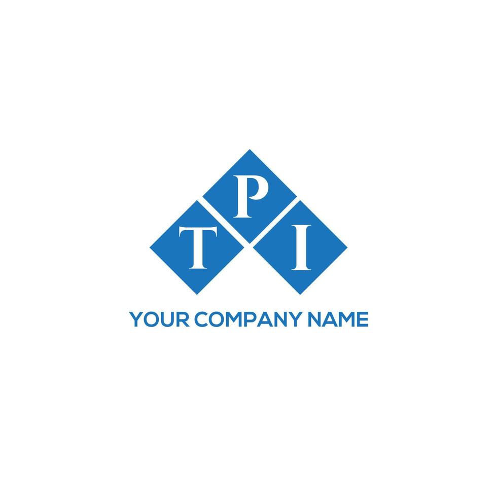 création de logo de lettre tpi sur fond blanc. concept de logo de lettre initiales créatives tpi. conception de lettre tpi. vecteur