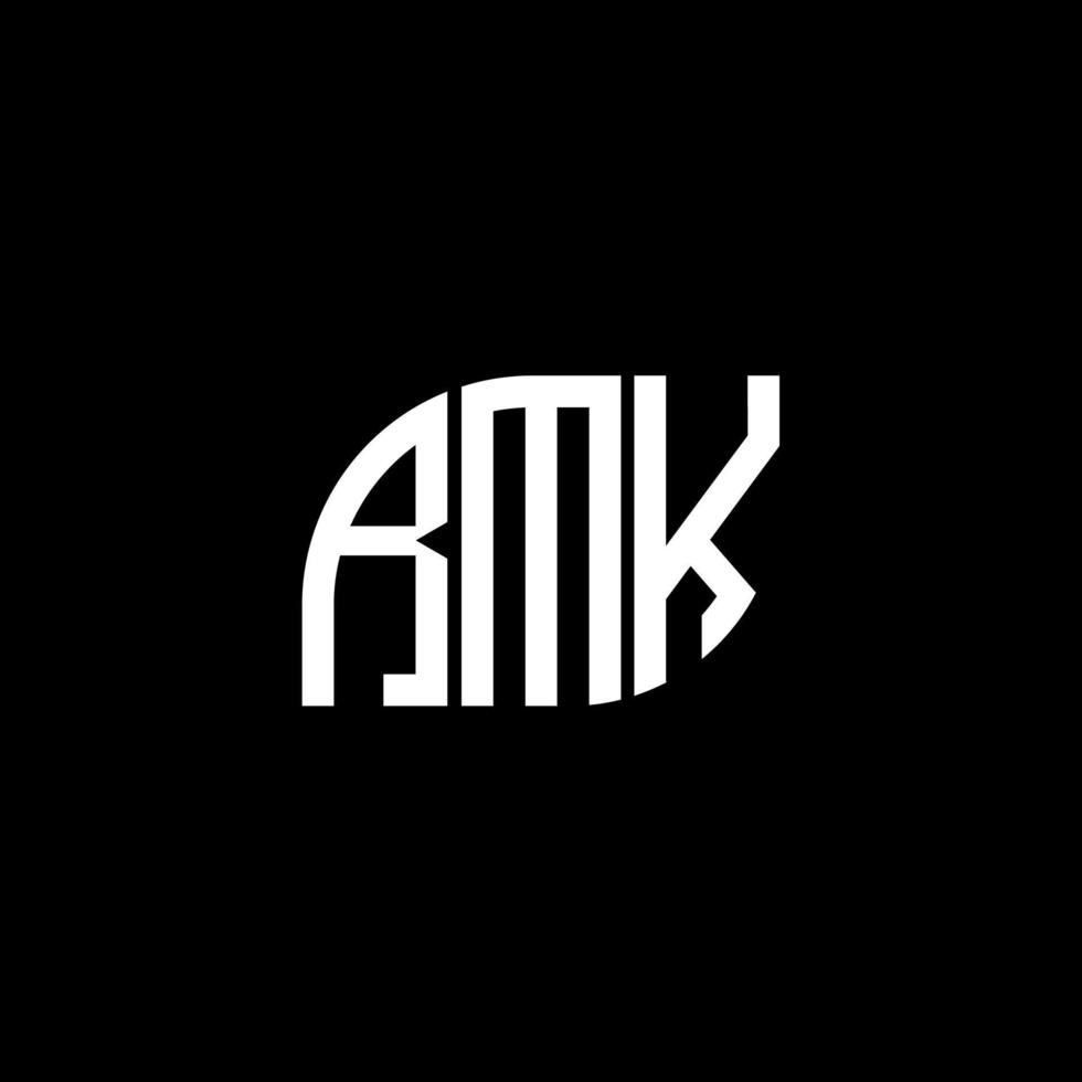 concept de logo de lettre initiales créatives rmk. conception de lettre rmk. création de logo de lettre rmk sur fond noir. concept de logo de lettre initiales créatives rmk. conception de lettre rmk. vecteur