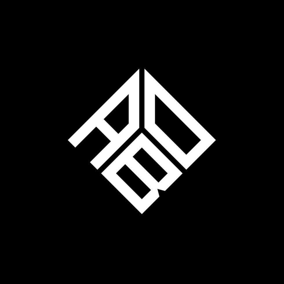 création de logo de lettre abo sur fond noir. abo concept de logo de lettre initiales créatives. sur la conception de la lettre. vecteur