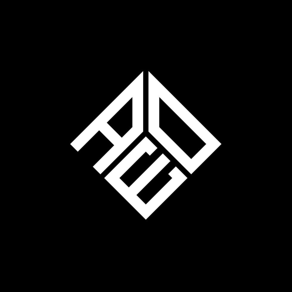 création de logo de lettre aeo sur fond noir. concept de logo de lettre initiales créatives aeo. conception de lettre aeo. vecteur