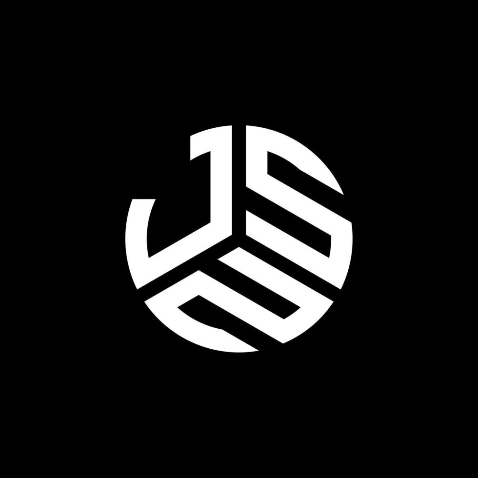 création de logo de lettre jsn sur fond noir. concept de logo de lettre initiales créatives jsn. conception de lettre jsn. vecteur