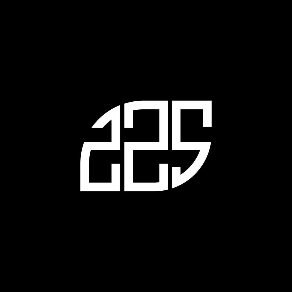 création de logo de lettre zzs sur fond noir. concept de logo de lettre initiales créatives zzs. conception de lettre zzs. vecteur