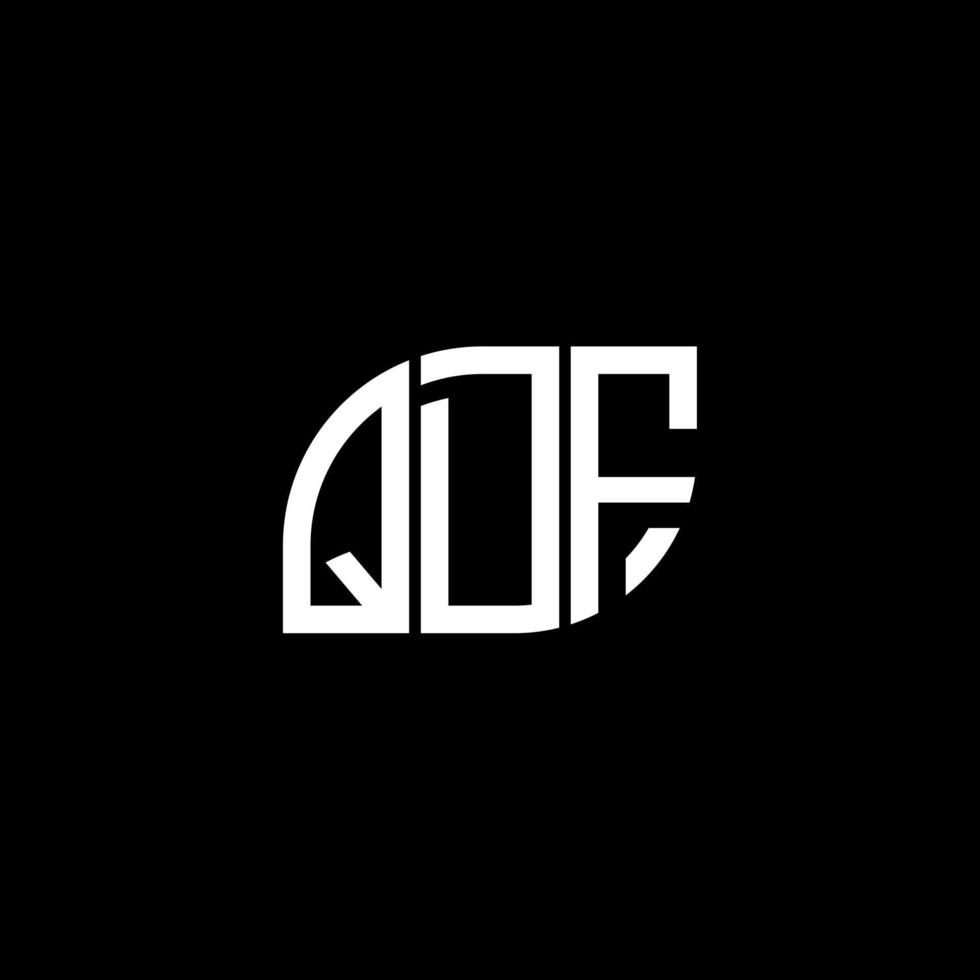 création de logo de lettre qdf sur fond noir. concept de logo de lettre initiales créatives qdf. création de lettre vectorielle qdf. vecteur