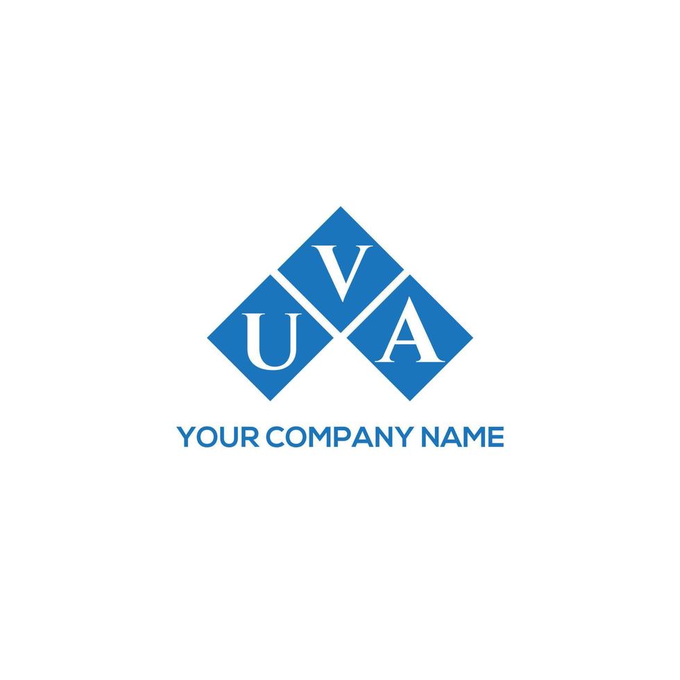 création de logo de lettre uva sur fond blanc. concept de logo de lettre initiales créatives uva. conception de lettre uva. vecteur