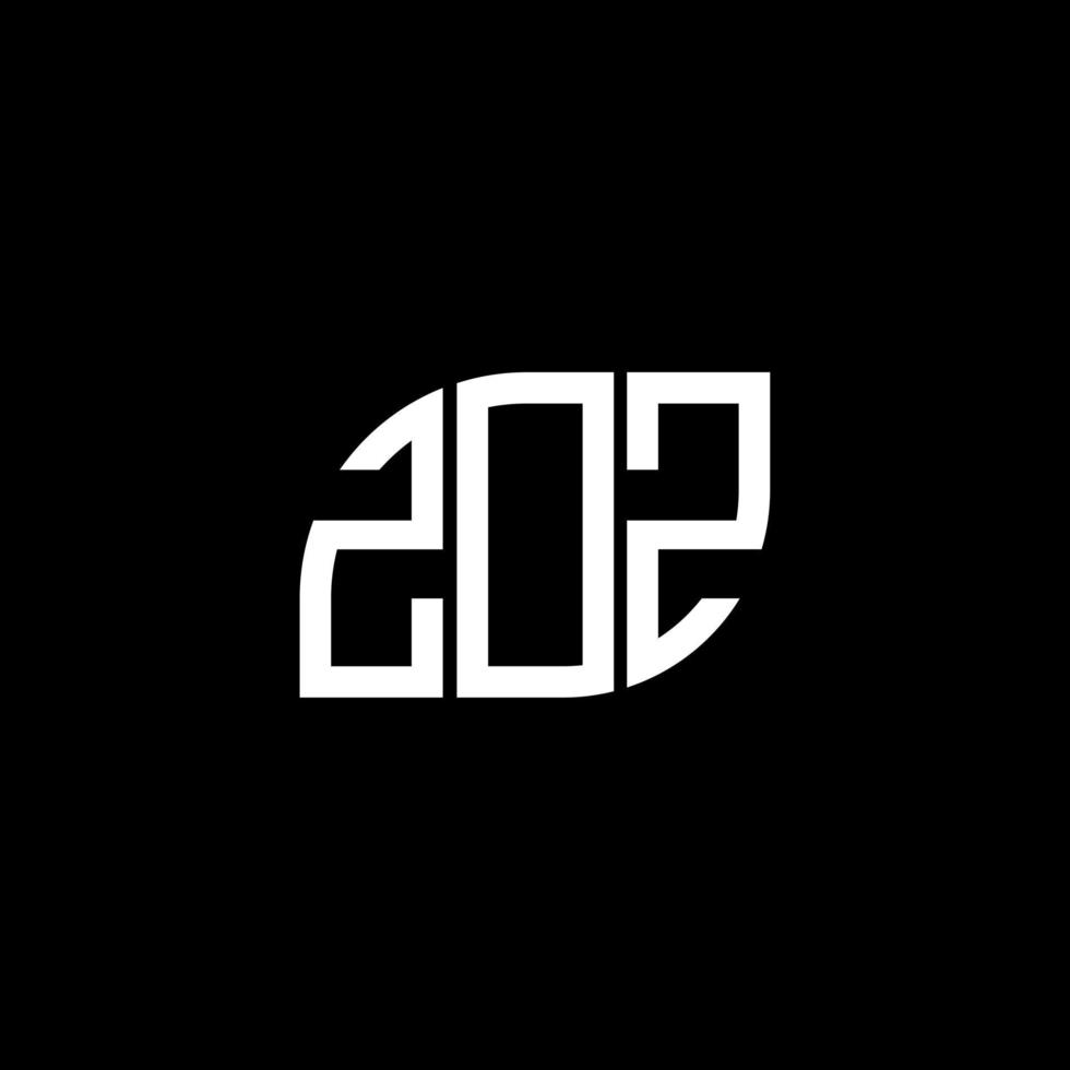 création de logo de lettre zoz sur fond noir. concept de logo de lettre initiales créatives zoz. conception de lettre zoz. vecteur