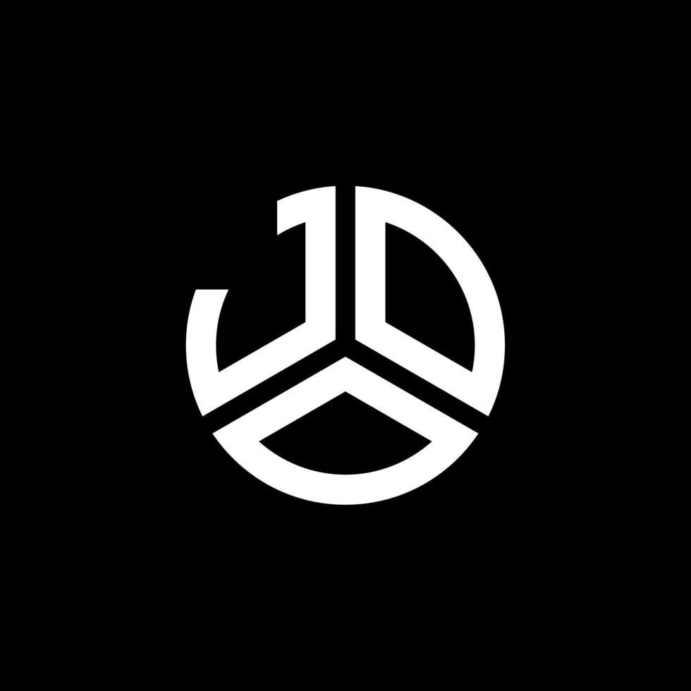 création de logo de lettre joo sur fond noir. concept de logo de lettre initiales créatives joo. conception de lettre joo. vecteur