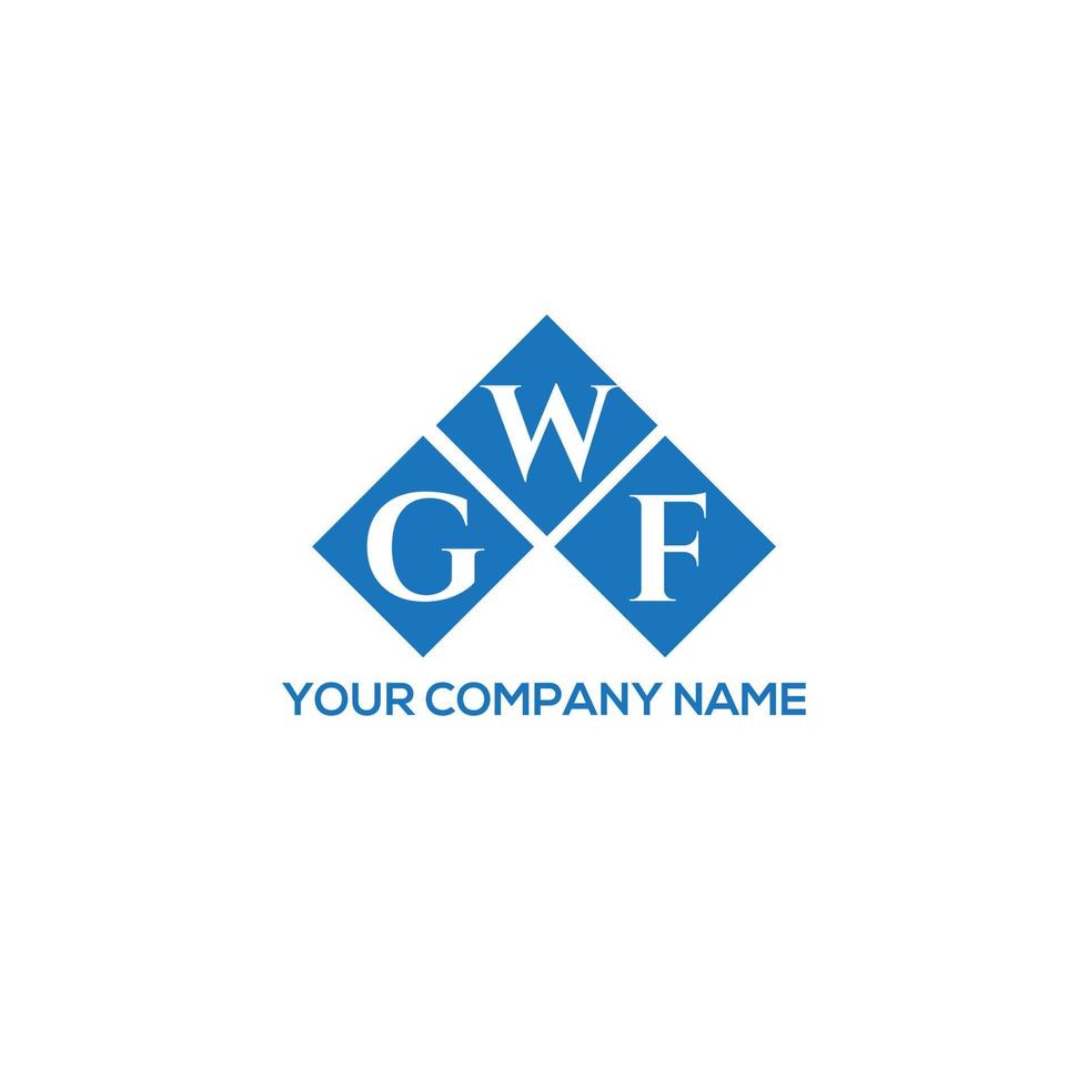 création de logo de lettre gwf sur fond blanc. concept de logo de lettre initiales créatives gwf. conception de lettre gwf. vecteur