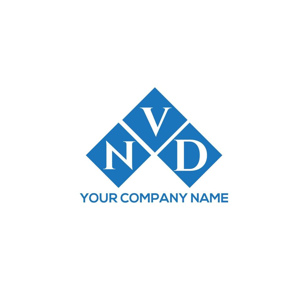 création de logo de lettre nvd sur fond blanc. concept de logo de lettre initiales créatives nvd. conception de lettre nvd. vecteur