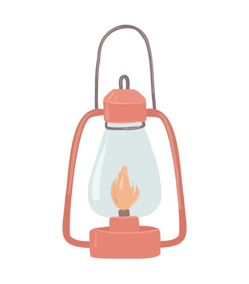 illustration d'une lampe à gaz. lampe de camping. vecteur