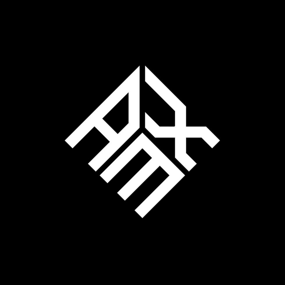 création de logo de lettre amx sur fond noir. concept de logo de lettre initiales créatives amx. conception de lettre amx. vecteur