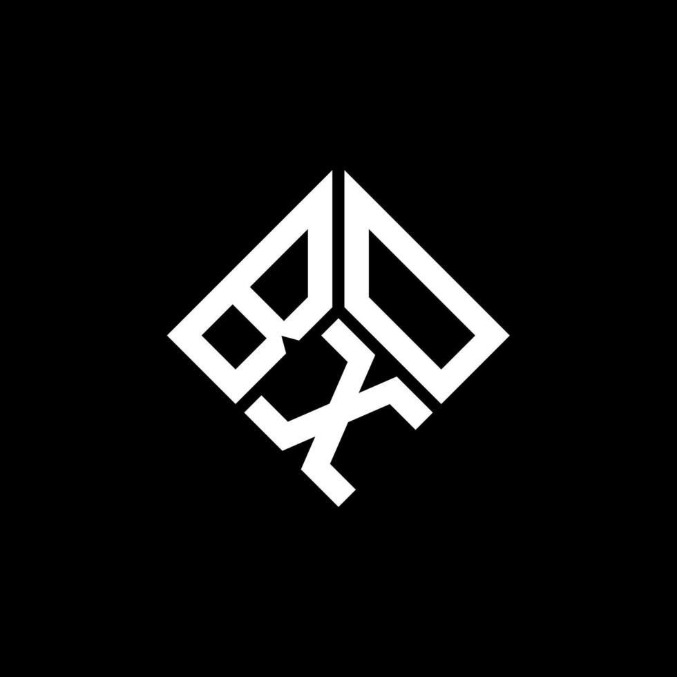 création de logo de lettre bxo sur fond noir. concept de logo de lettre initiales créatives bxo. conception de lettre bxo. vecteur