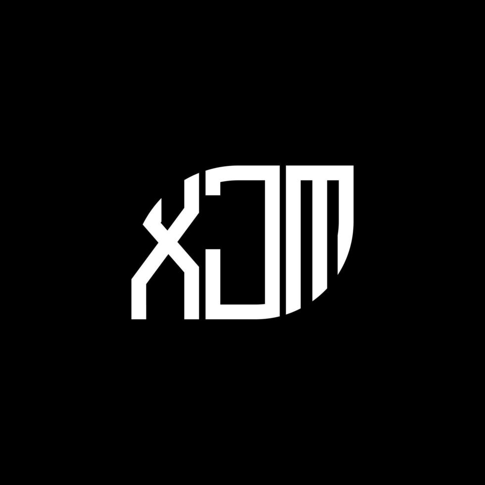 conception de lettre xjm. création de logo de lettre xjm sur fond noir. concept de logo de lettre initiales créatives xjm. conception de lettre xjm. création de logo de lettre xjm sur fond noir. X vecteur