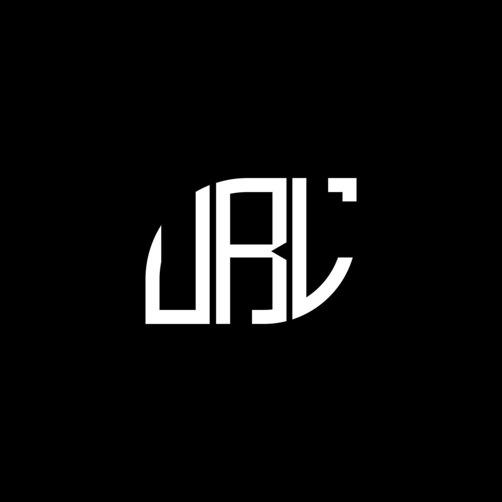 création de logo de lettre url sur fond noir. concept de logo de lettre initiales créatives url. conception de lettre d'url. vecteur