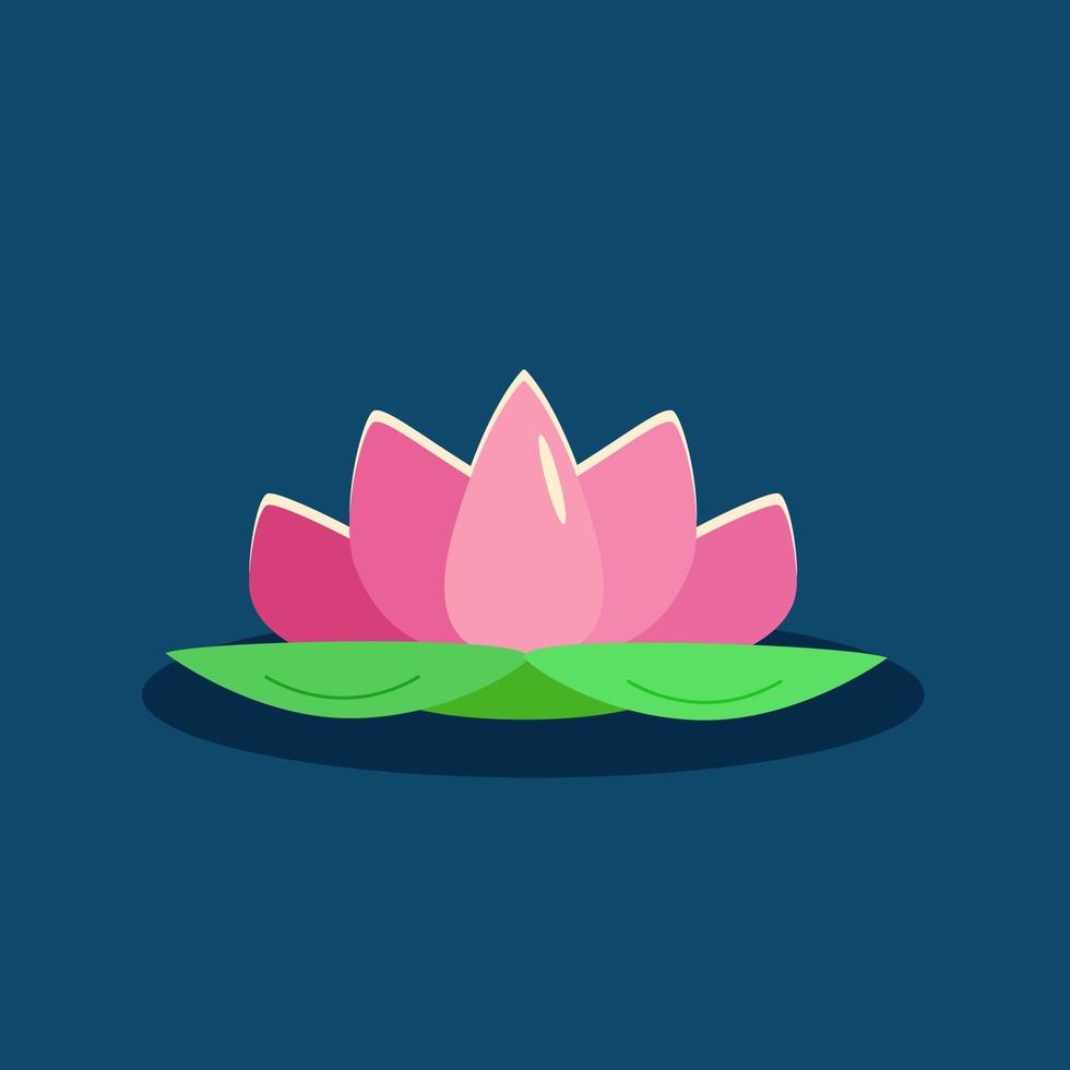 fleur de lis de lotus. illustration vectorielle d'un beau lotus rose vecteur