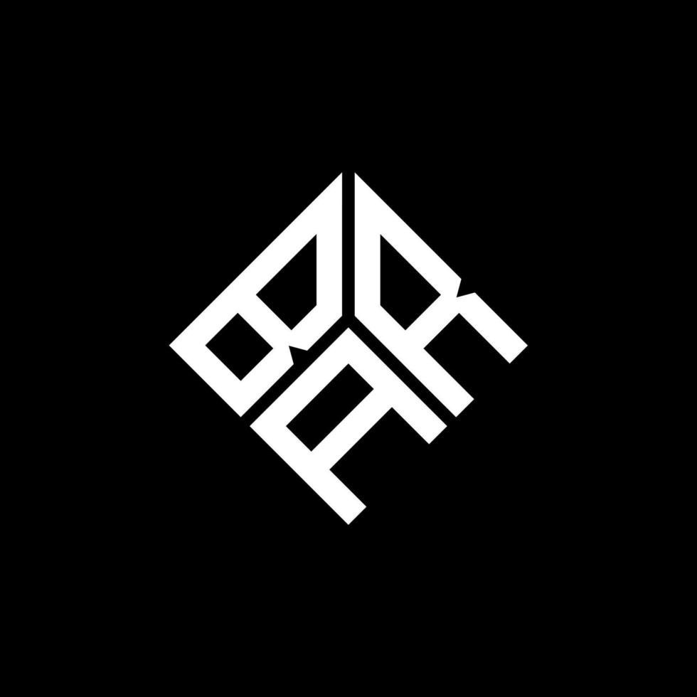 création de logo de lettre de bar sur fond noir. bar créatif initiales lettre logo concept. conception de lettre de barre. vecteur