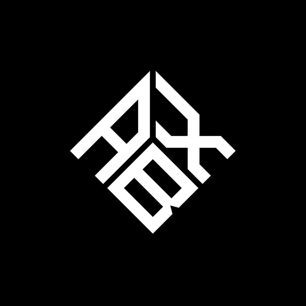création de logo de lettre abx sur fond noir. concept de logo de lettre initiales créatives abx. conception de lettre abx. vecteur
