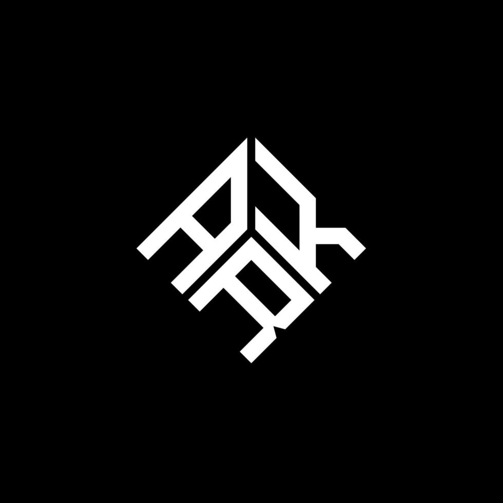 création de logo de lettre d'arche sur fond noir. concept de logo de lettre d'initiales créatives d'arche. conception de lettre d'arche. vecteur
