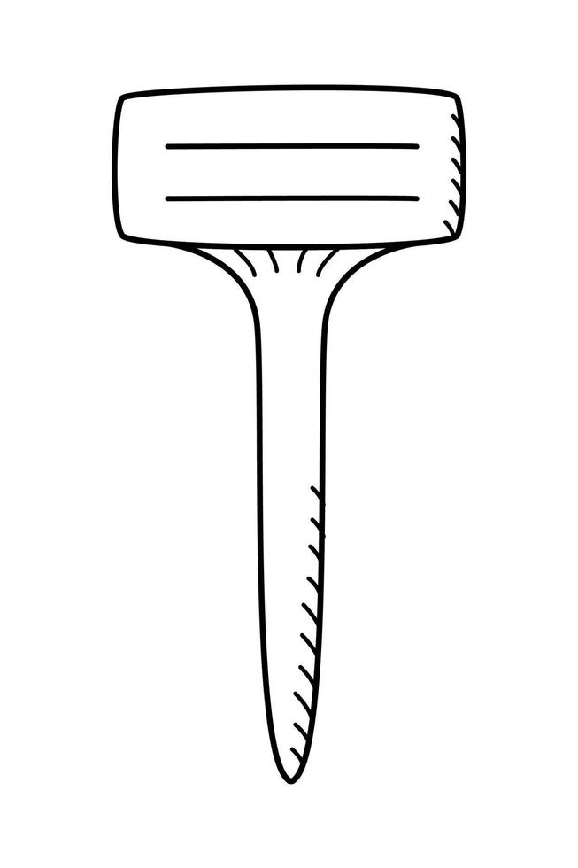 icône de la machine manuelle de rasage dans le style doodle. illustration vectorielle d'une machine à raser pour les cheveux, un article ménager pour l'élément web de soins de la peau du corps isolé sur blanc vecteur