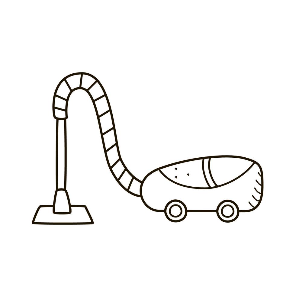 aspirateur électrique pour nettoyer la maison. illustration vectorielle d'appareils électroménagers dans un style plat isolé sur blanc vecteur