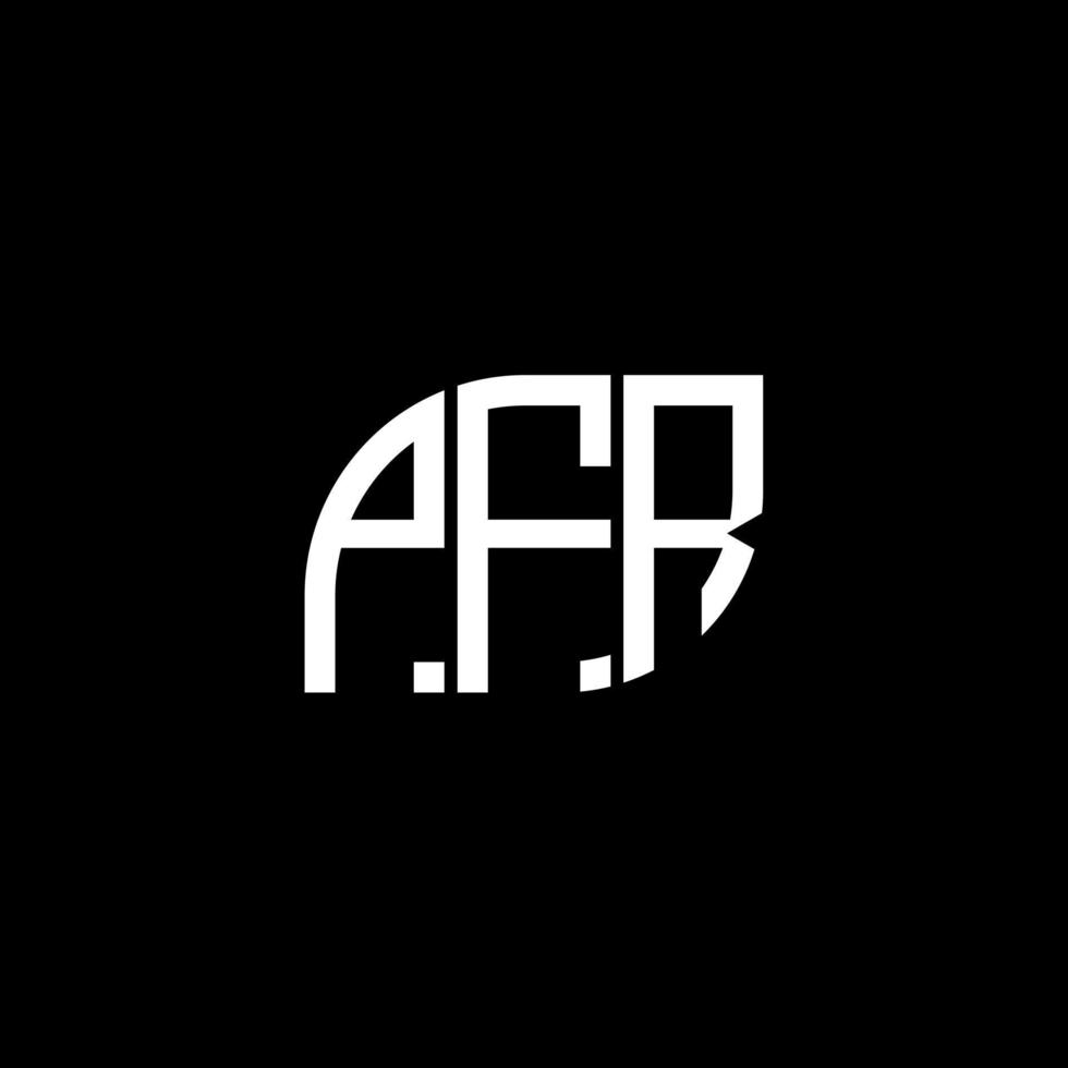 création de logo de lettre pfr sur fond noir.concept de logo de lettre initiales créatives pfr.conception de lettre vectorielle pfr. vecteur