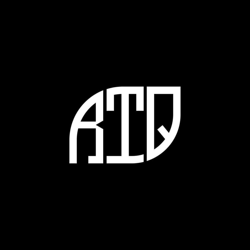 création de logo de lettre rtq sur fond noir. concept de logo de lettre initiales créatives rtq. conception de lettre rtq. vecteur