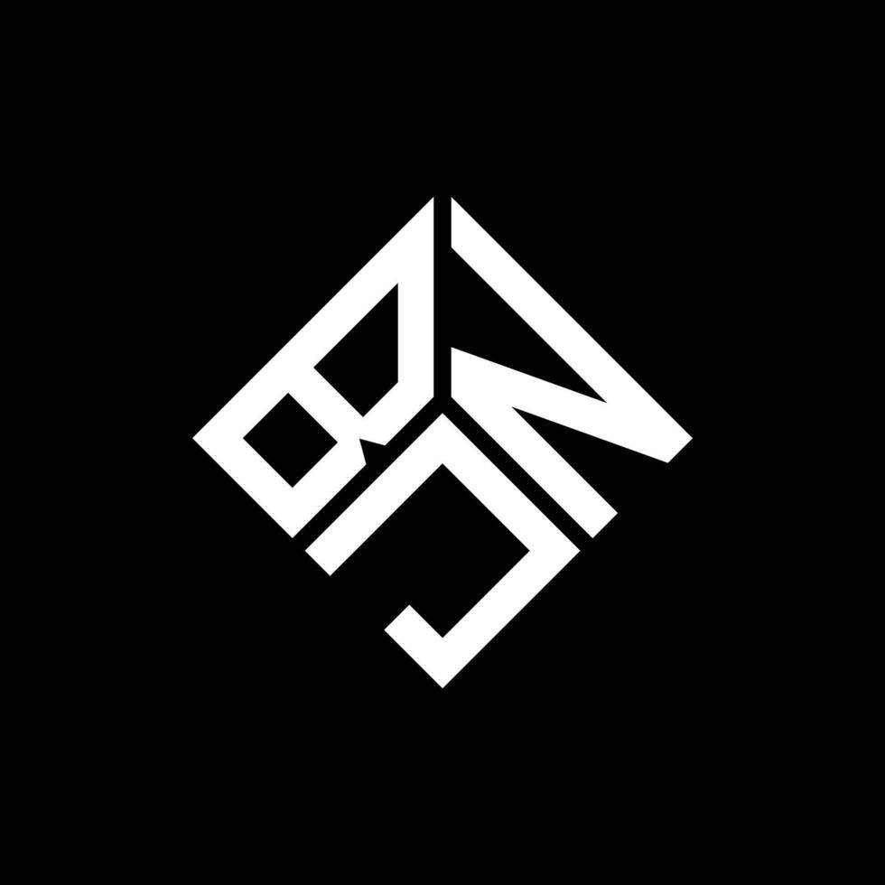 création de logo de lettre bjn sur fond noir. concept de logo de lettre initiales créatives bjn. conception de lettre bjn. vecteur
