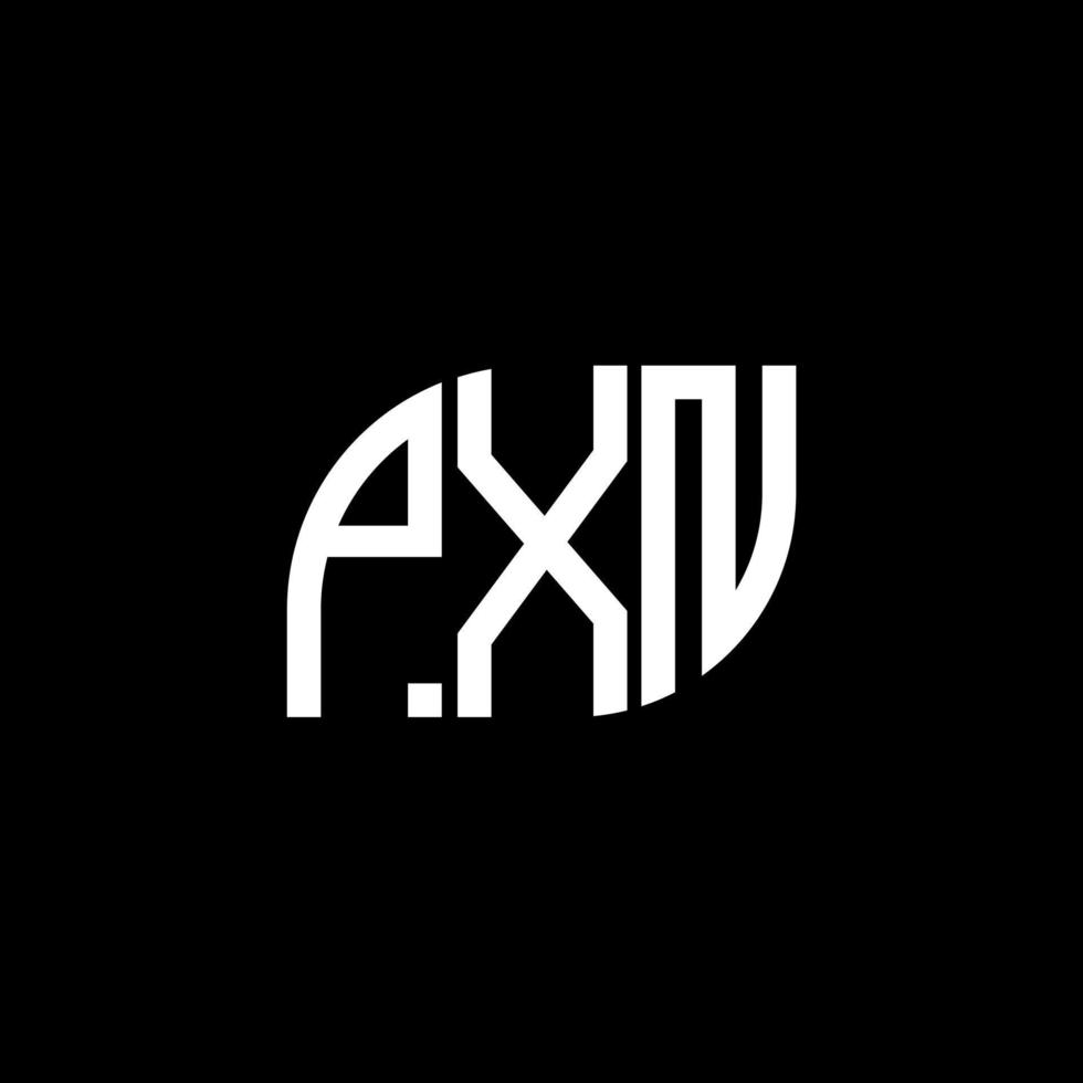 création de logo de lettre pxn sur fond noir. concept de logo de lettre initiales créatives pxn. création de lettre vectorielle pxn. vecteur