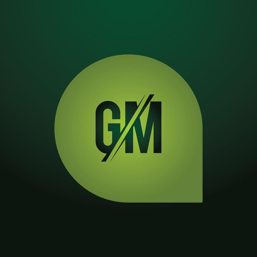 logo d'icône alphabet gm mg basé sur l'initiale. vecteur