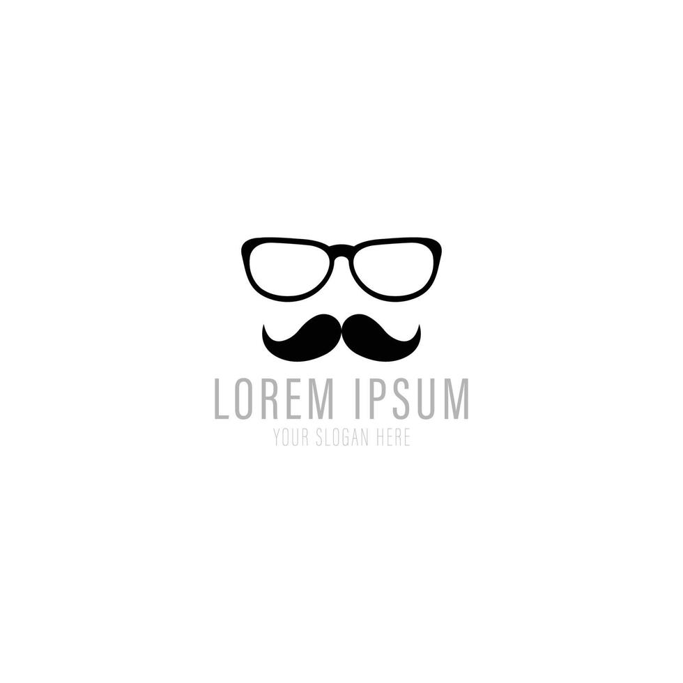 silhouette vintage de melon, moustaches, lunettes. illustration vectorielle de gentleman ou hipster. vecteur