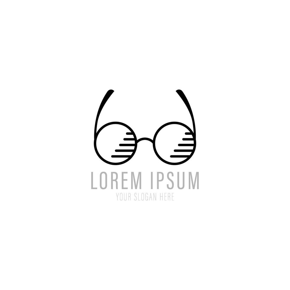 vecteur de modèle de logo de lunettes de magasin d'optique pour les yeux.