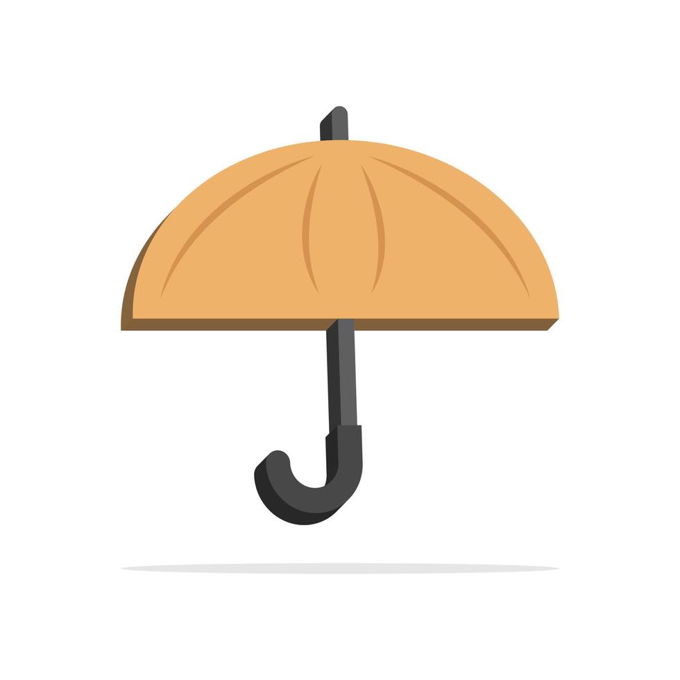 parapluie 3d dans un style de dessin animé minimal vecteur