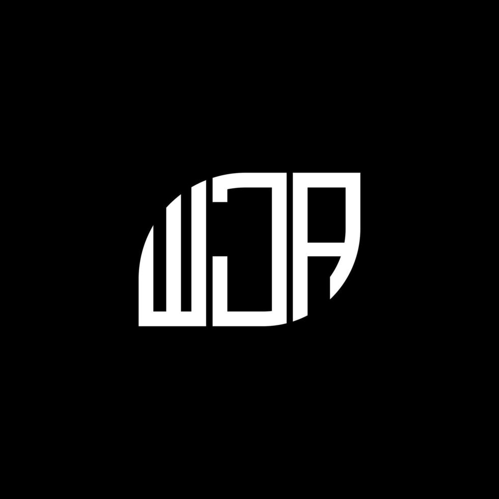 wja concept de logo de lettre initiales créatives. wja lettre design.wja lettre logo design sur fond noir. wja concept de logo de lettre initiales créatives. conception de lettre wja. vecteur