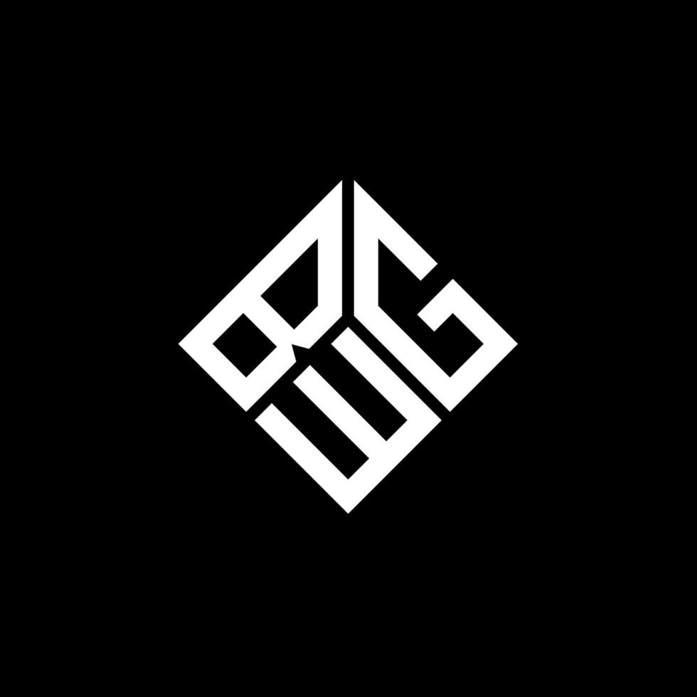 création de logo de lettre bwg sur fond noir. concept de logo de lettre initiales créatives bwg. conception de lettre bwg. vecteur