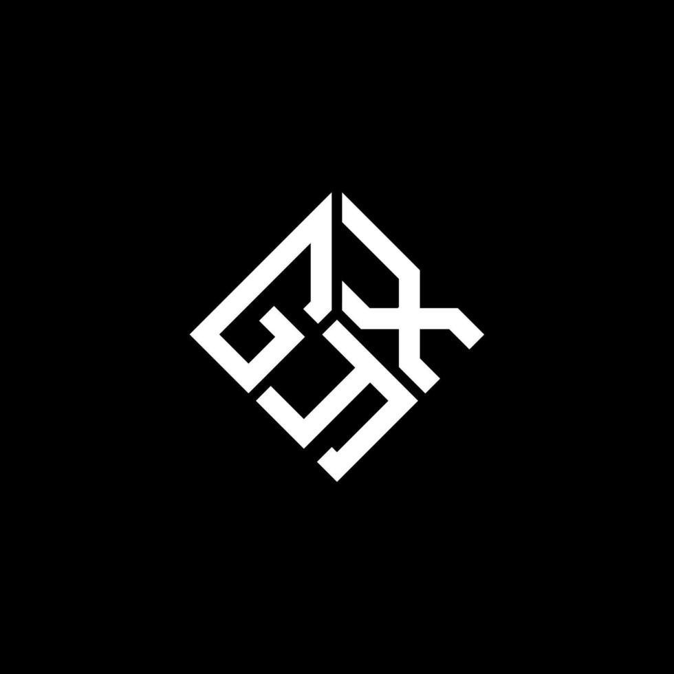 création de logo de lettre gyx sur fond noir. concept de logo de lettre initiales créatives gyx. conception de lettre gyx. vecteur